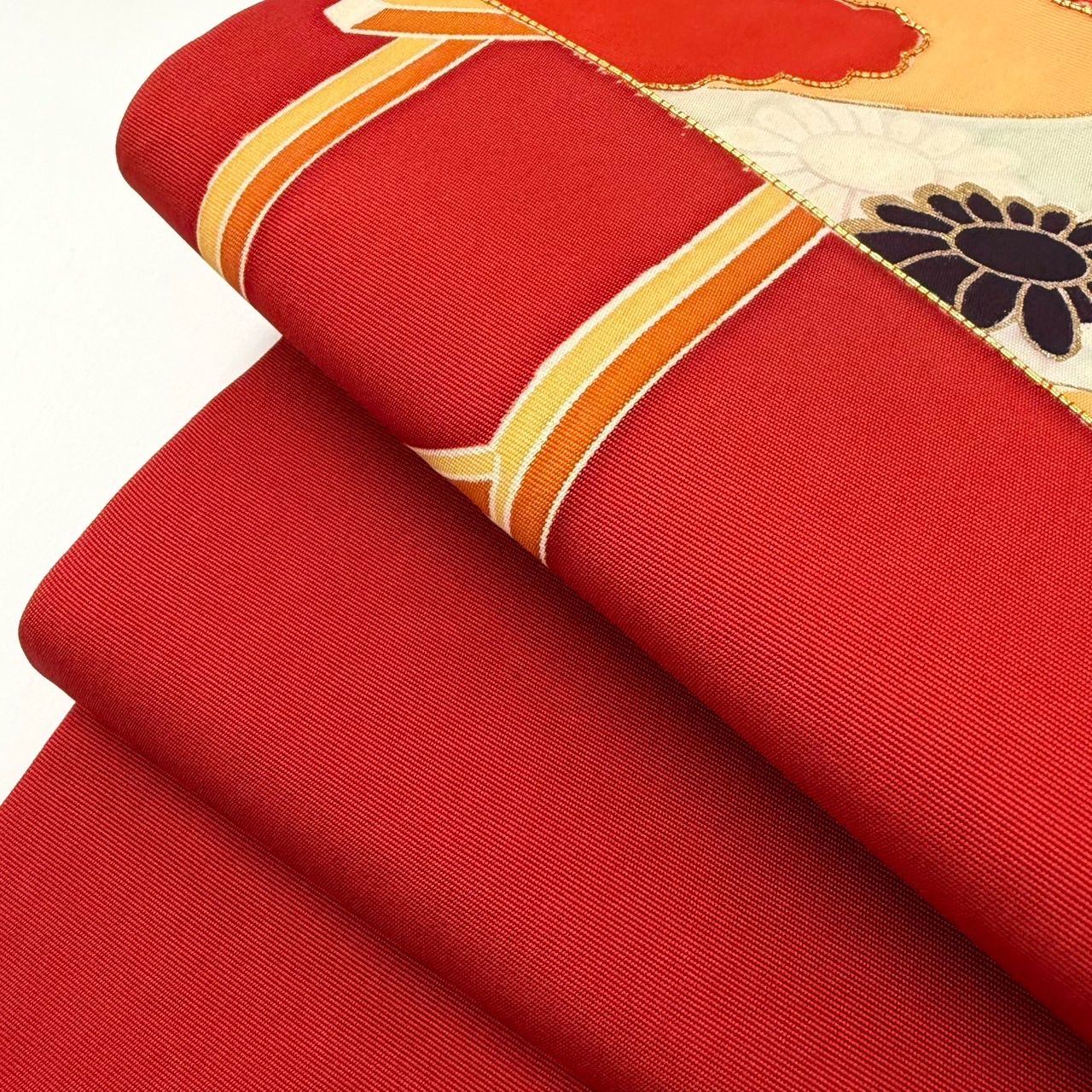 名古屋帯 正絹 塩瀬 金駒刺繍に素敵な花 九寸 MA-3404 - メルカリ