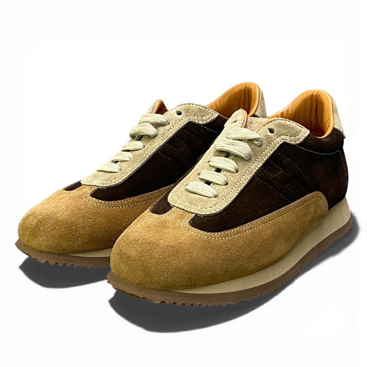 ★HERMES 正規品 シューズ スウェード エルメス 1a22《美品》 HERMES エルメス Hクイック スエードスニーカー サイズ37