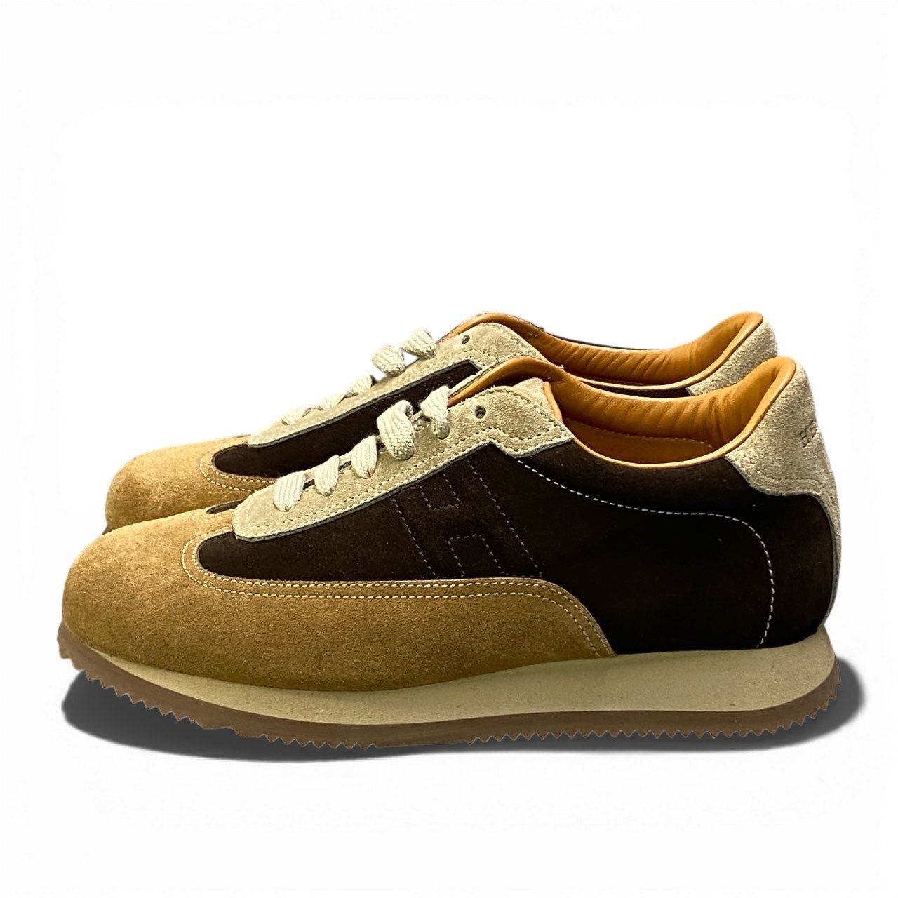 1a22《美品》 HERMES エルメス Hクイック スエードスニーカー サイズ37