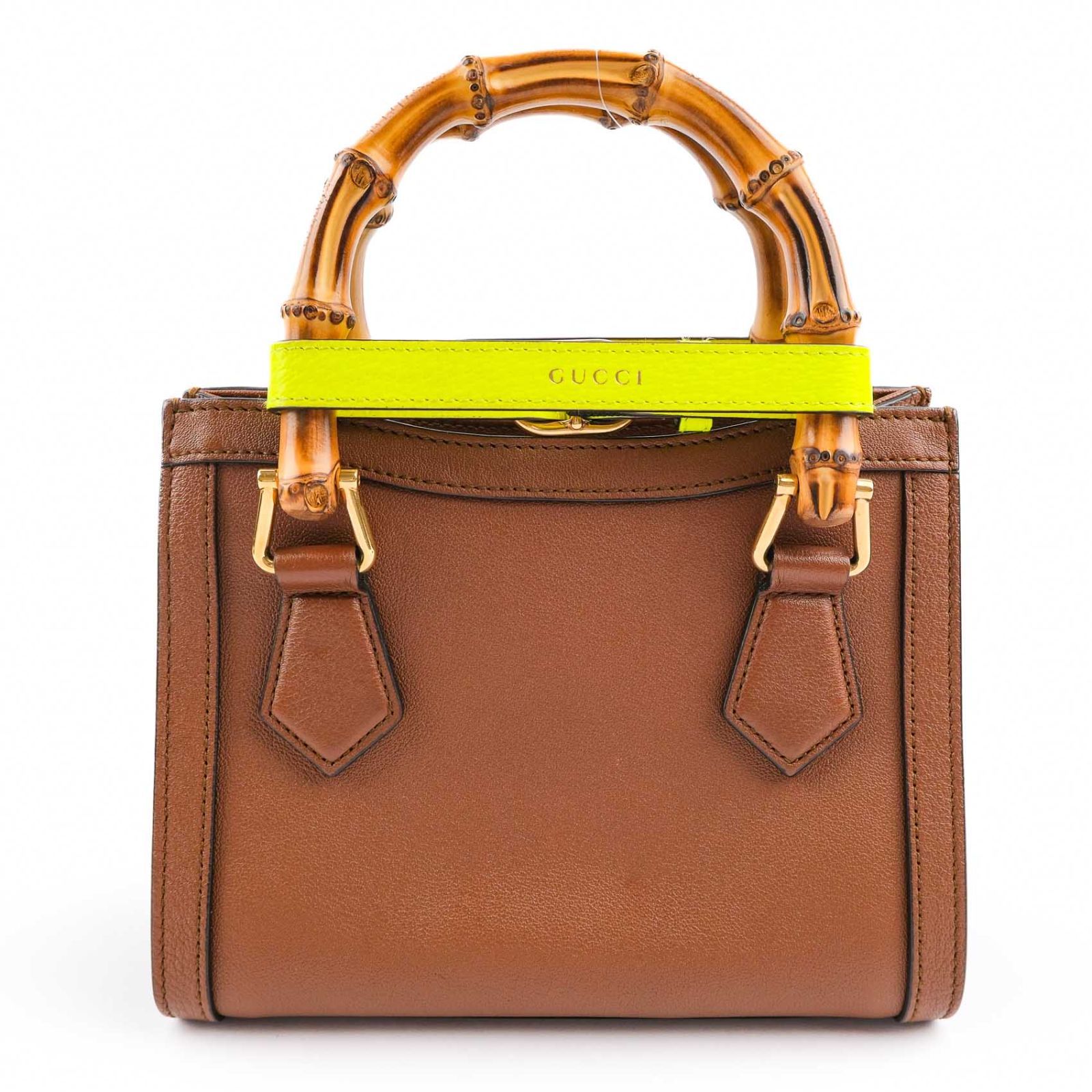 中古】【美品】GUCCI グッチ バンブーハンド ダイアナ レザー ミニ