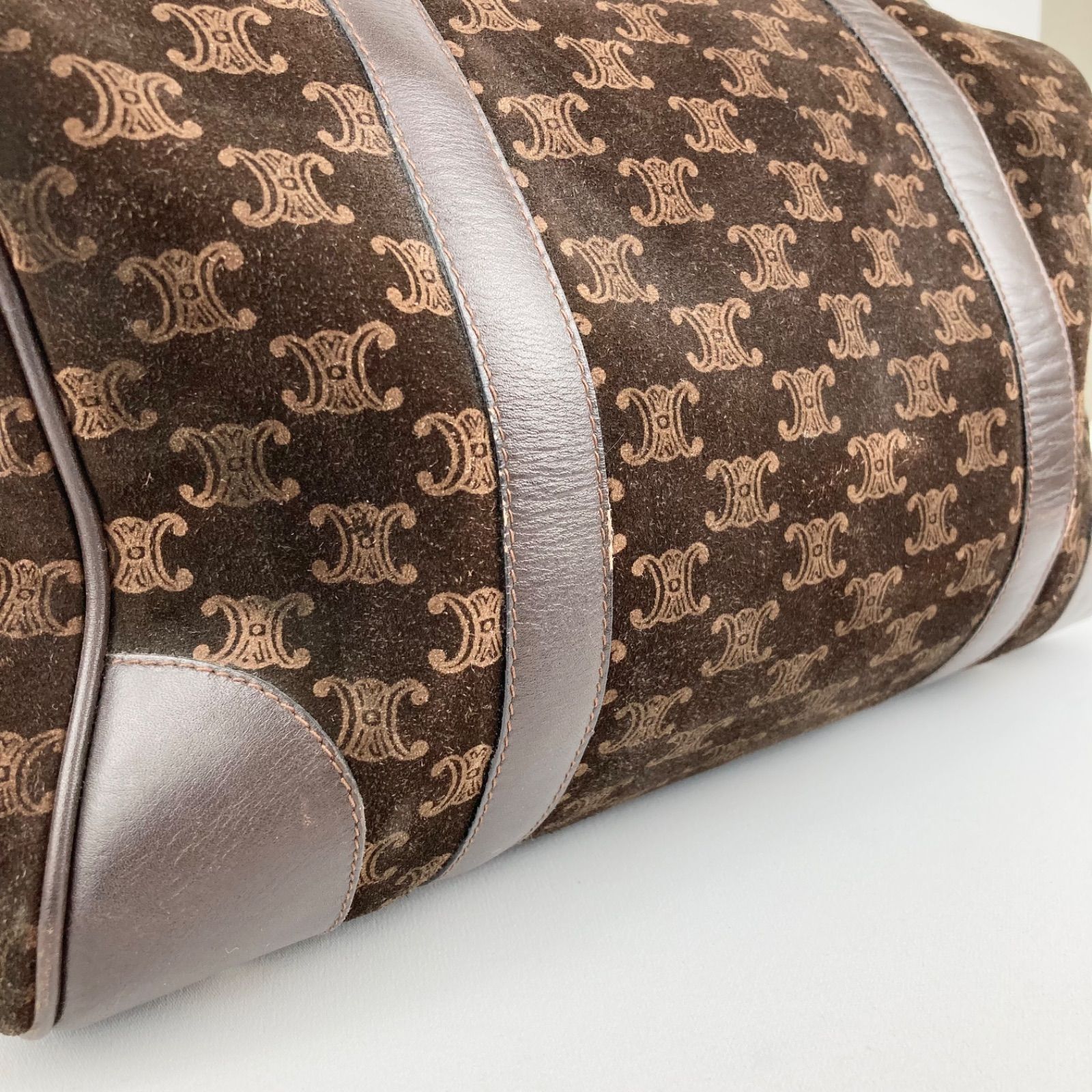 CELINE セリーヌ トリオンフ スエード レザー ミニボストン ボストン