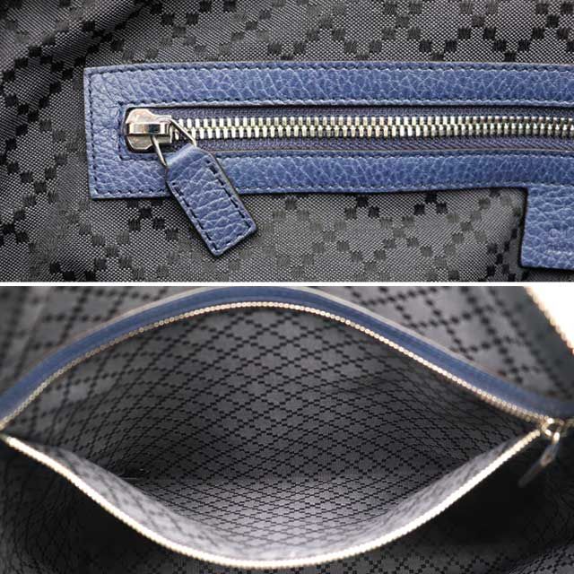 Gucci ビジネスバッグ グッチ GUCCI ビジネスバッグ レザー ネイビー シルバー金具 387074