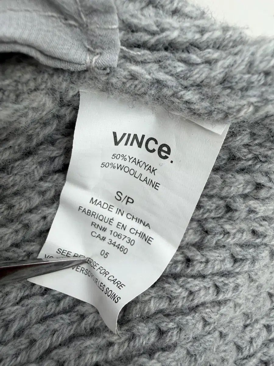 正規品 Vince ヴィンス グレー ヤク ウール ブレンド ニット ロング