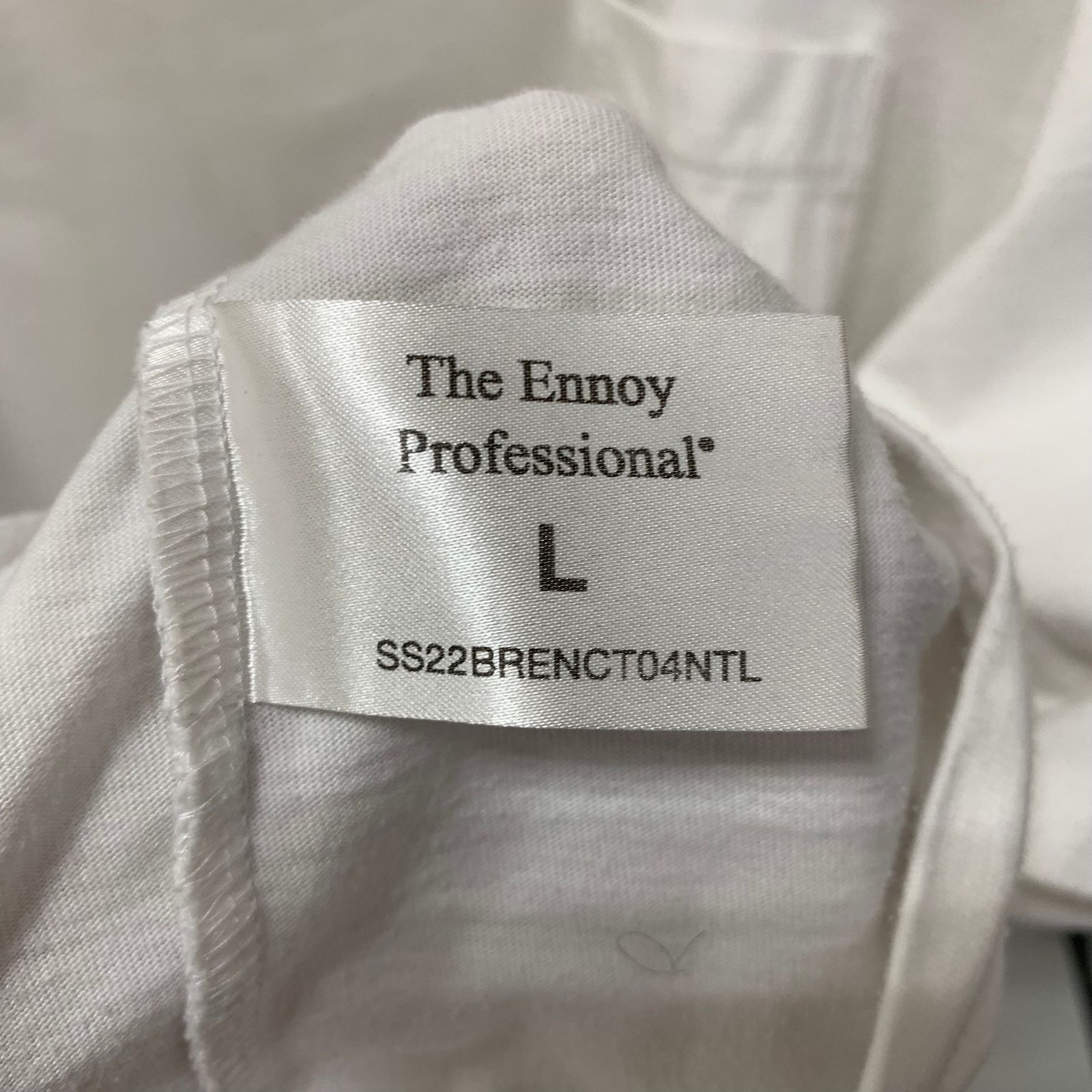 エンノイ ENNOY 袖ロゴ 胸ポケット SS22BRENCT04NTL Tシャツ ホワイト 
