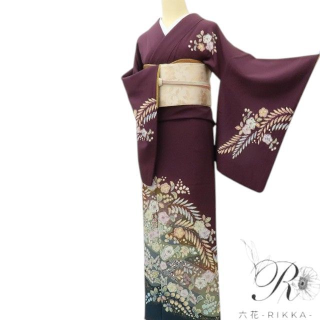 D836 訪問着　翠山工房　やまと誂製　辻ヶ花　うさぎ　正絹　着物　袷　極美品 D836 訪問着 翠山工房 やまと誂製 辻ヶ花 うさぎ 正絹 着物 袷 極美品