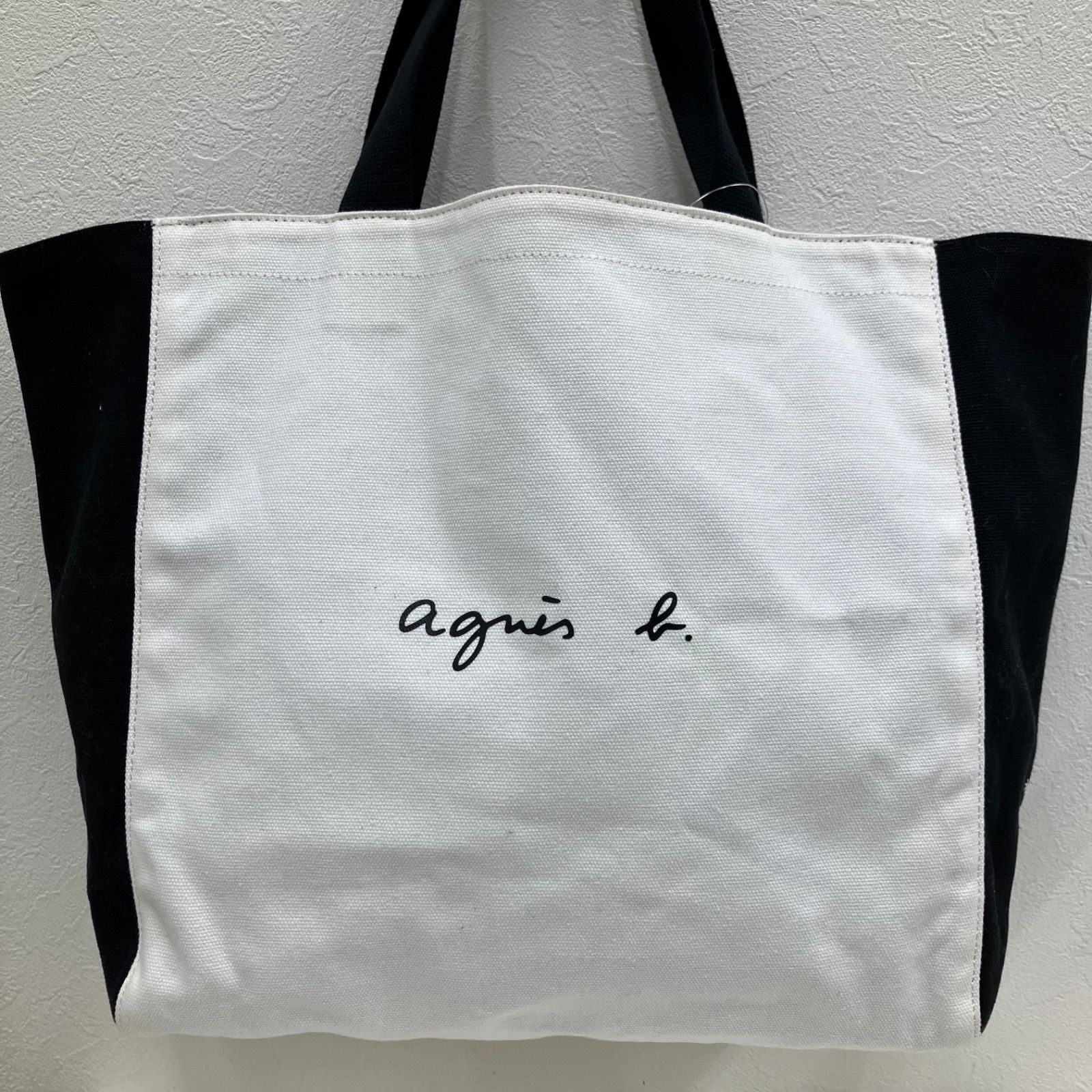 8521 agnes b. アニエスベー リバーシブル キャンバストート コットン 