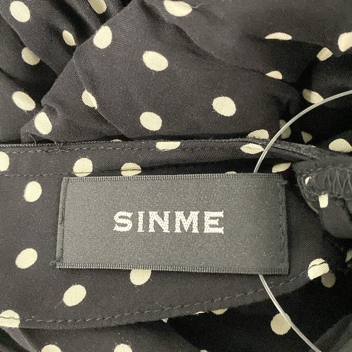 SINME(シンメ) ワンピース サイズS レディース美品 黒×アイボリー  