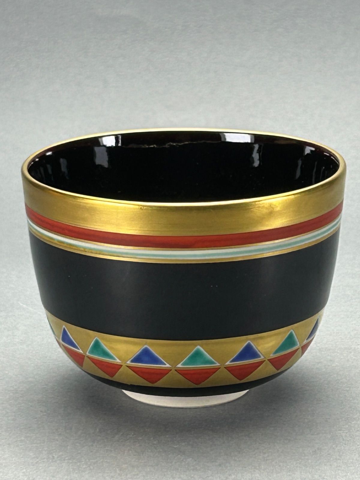 幽玄】手塚祥堂 金彩独楽絵 抹茶碗 共箱 茶道具 茶碗 - メルカリ