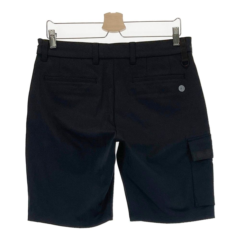 リネン混　ブリーフィング　ハーフパンツ　短パン　M 黒　ブラック　ゴルフ リネン混 ブリーフィング ハーフパンツ 短パン M 黒 ブラック ゴルフ