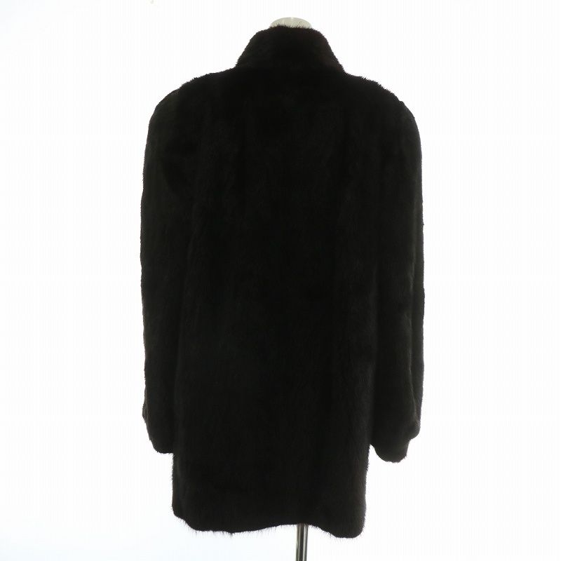 ノーブランド ファーコート アウター 毛皮 ミンク ミドル 肩パッド 13