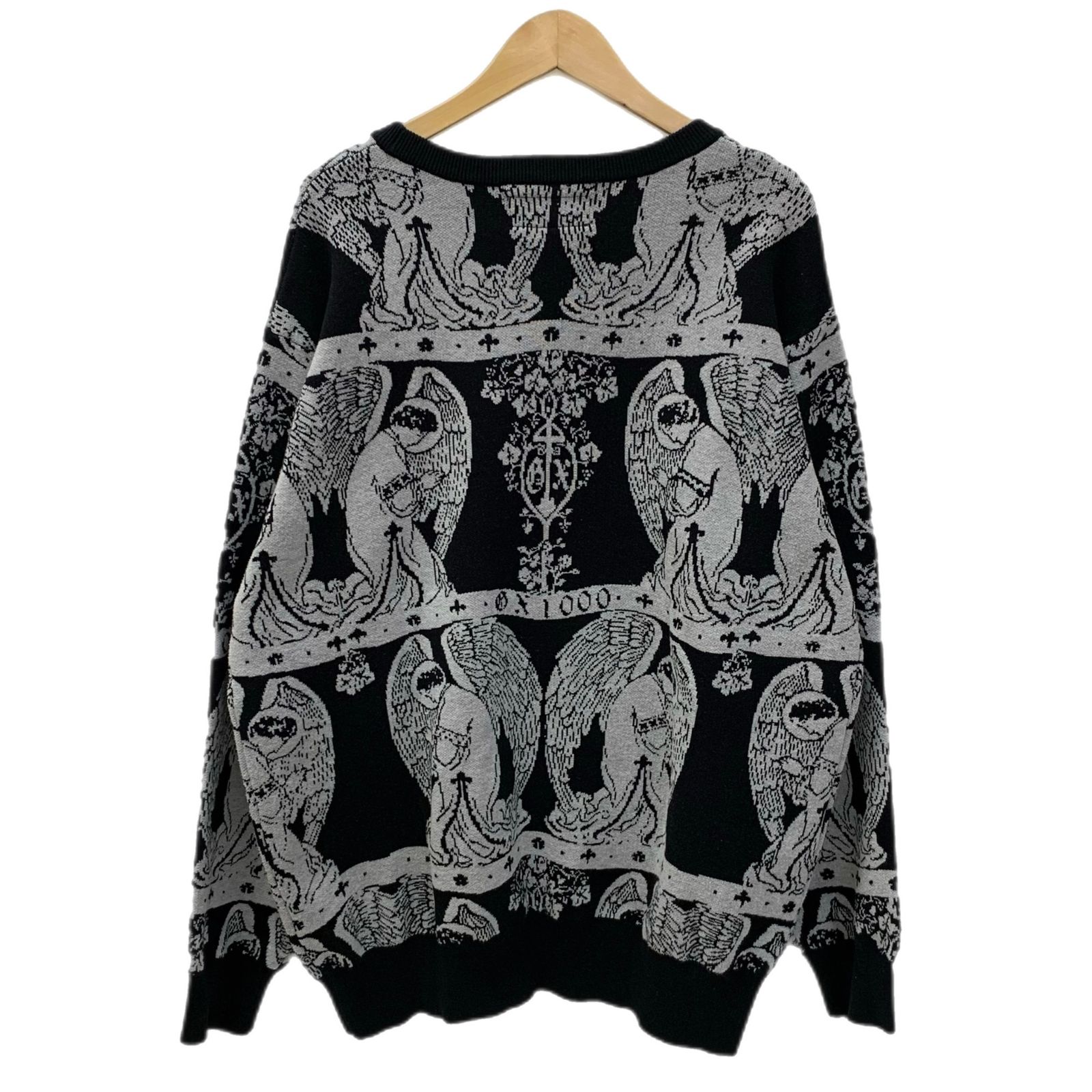 ジーエックス1000 GX1000 JACQUARD CREWNECK セーター ブラック XL 