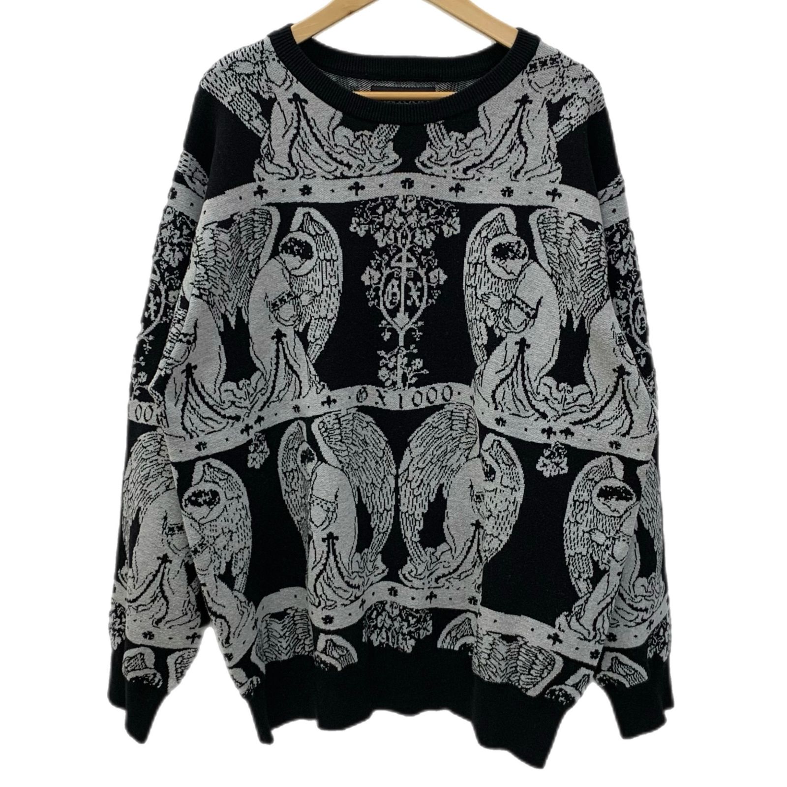 ジーエックス1000 GX1000 JACQUARD CREWNECK セーター ブラック XL