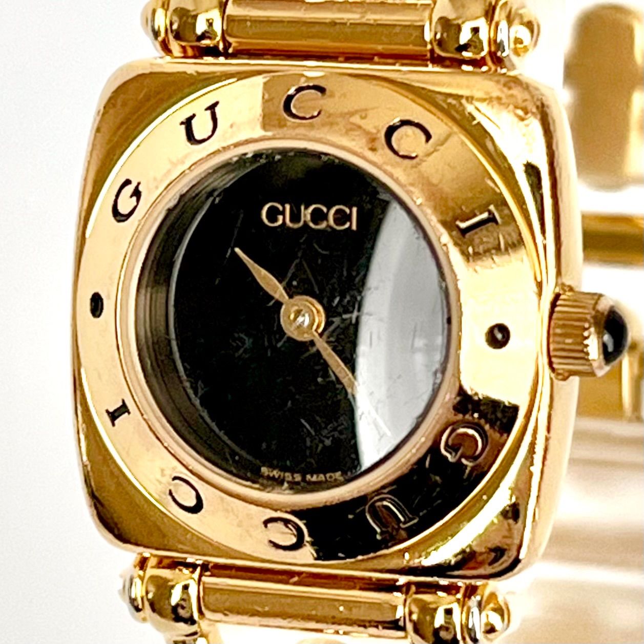 ✨GUCCI✨6400L✨黒文字盤✨ゴールド✨クオーツ✨腕時計✨箱・付属品付き✨ GUCCI 6400L Horsebit Bracelet – Brand Name Gossip