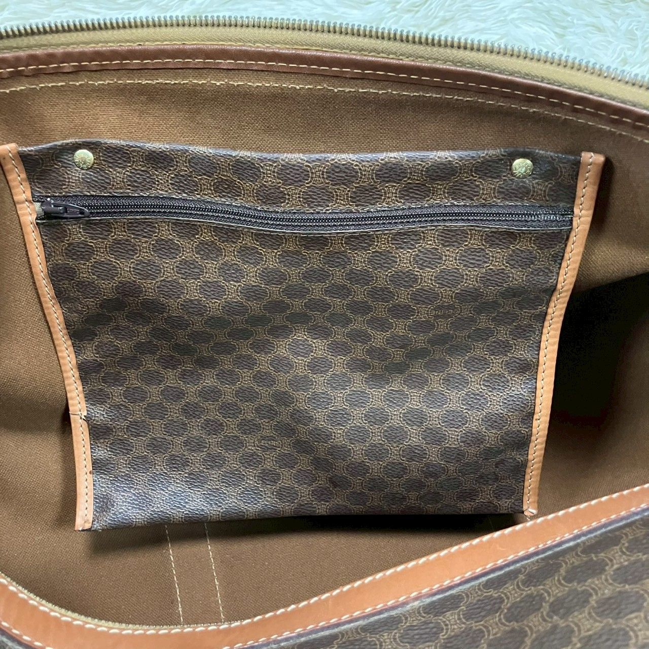 セリーヌ ボストンバッグ オールドセリーヌ マカダム トリオンフ