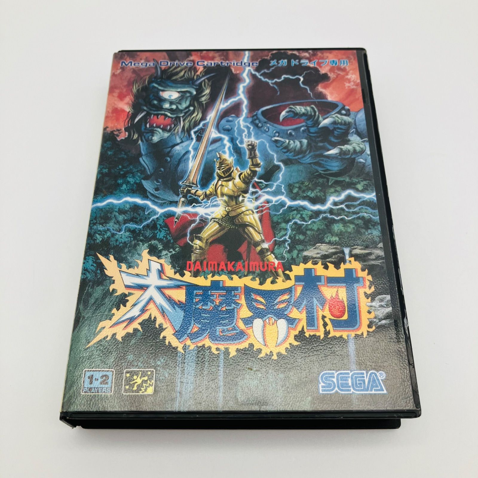 中古 ゲームソフト カセット MD メガドライブ 大魔界村 箱付き 説明書