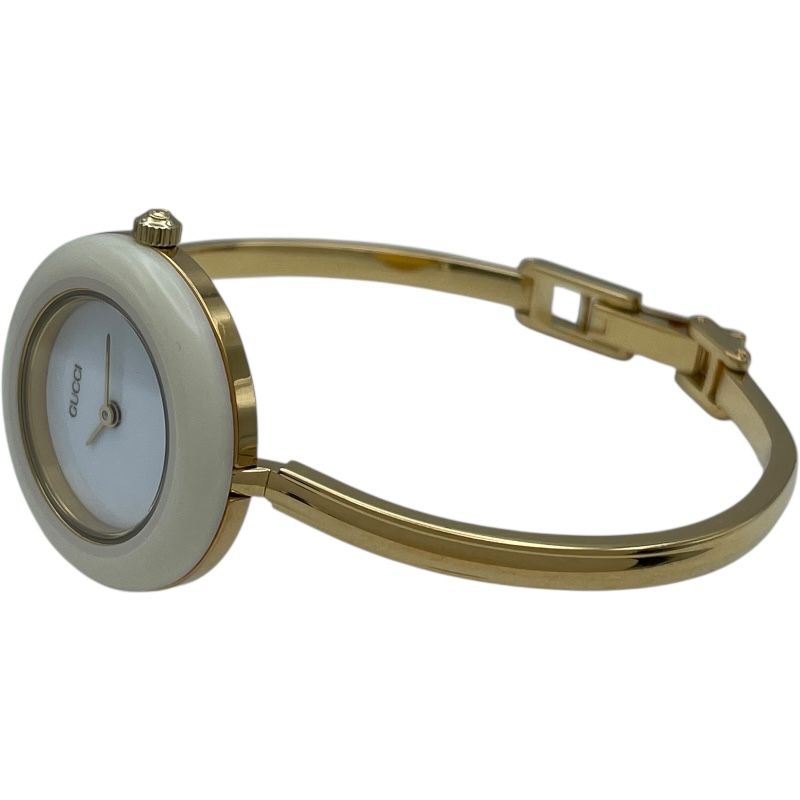 グッチ GUCCI チェンジベゼル 11/12.2 ホワイト GP クオーツ