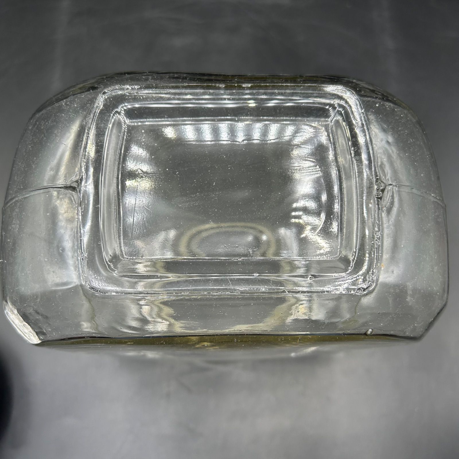 昭和レトロ お菓子瓶 ガラス あめや瓶 アルミ蓋 駄菓子 当時物