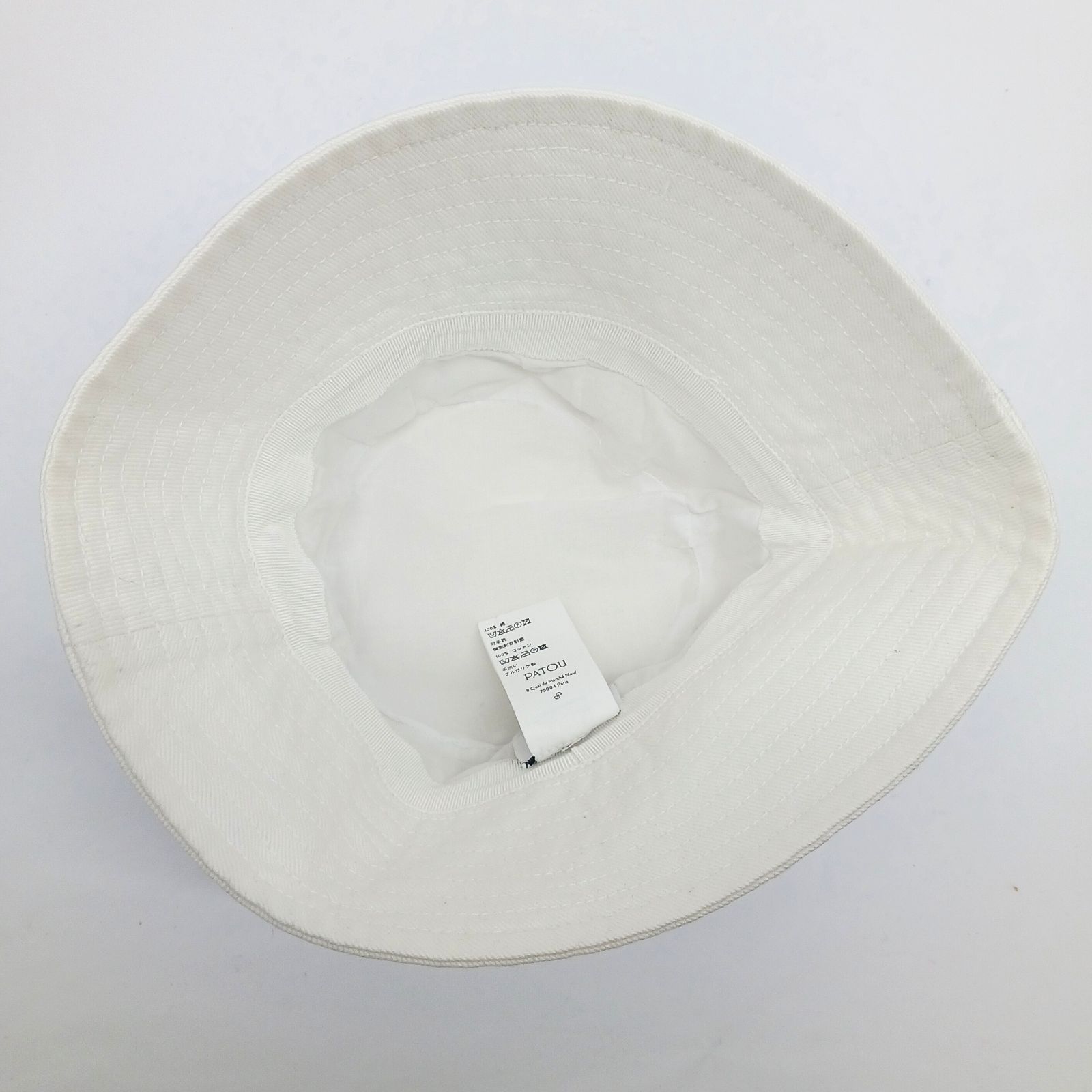 PATOU パトゥ ロゴ バケットハット XS S サイズ ホワイト - メルカリ