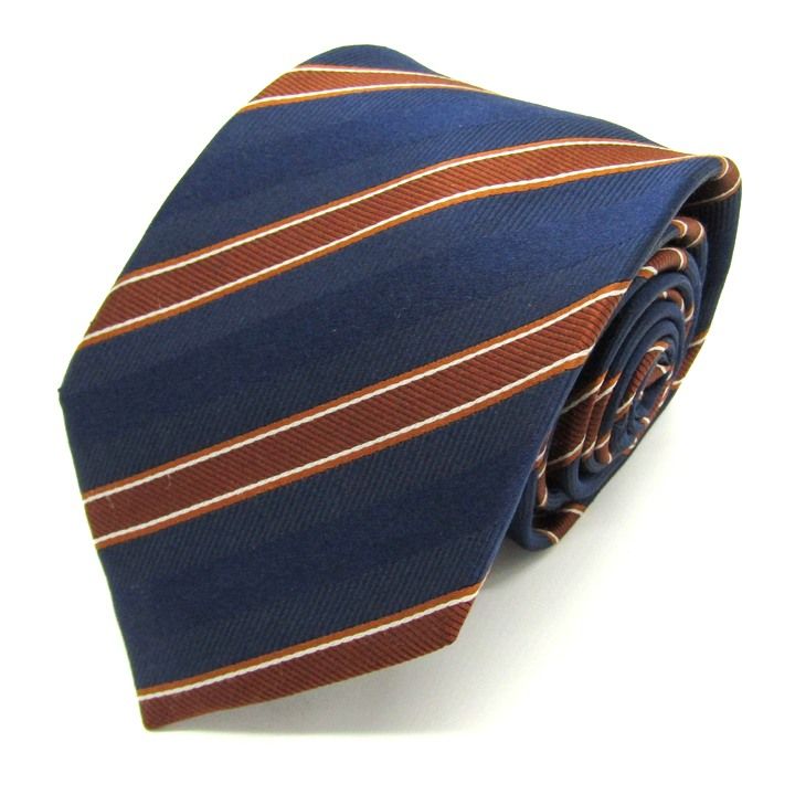 ファットゥーラ ブランド ネクタイ  ストライプ柄 シルク  PO メンズ ネイビー FATTURA 