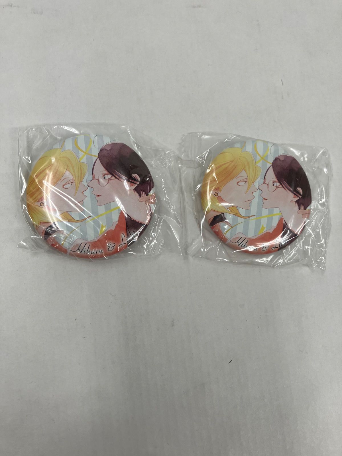 広店】2種 同級生 シリーズ 缶バッジ 佐条利人＆草壁光 中村明日美子