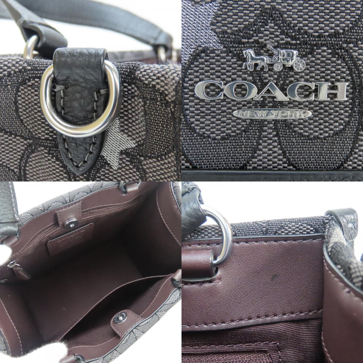 中古】 コーチ ハンドバッグ シグネチャー C097 スター キャンバス