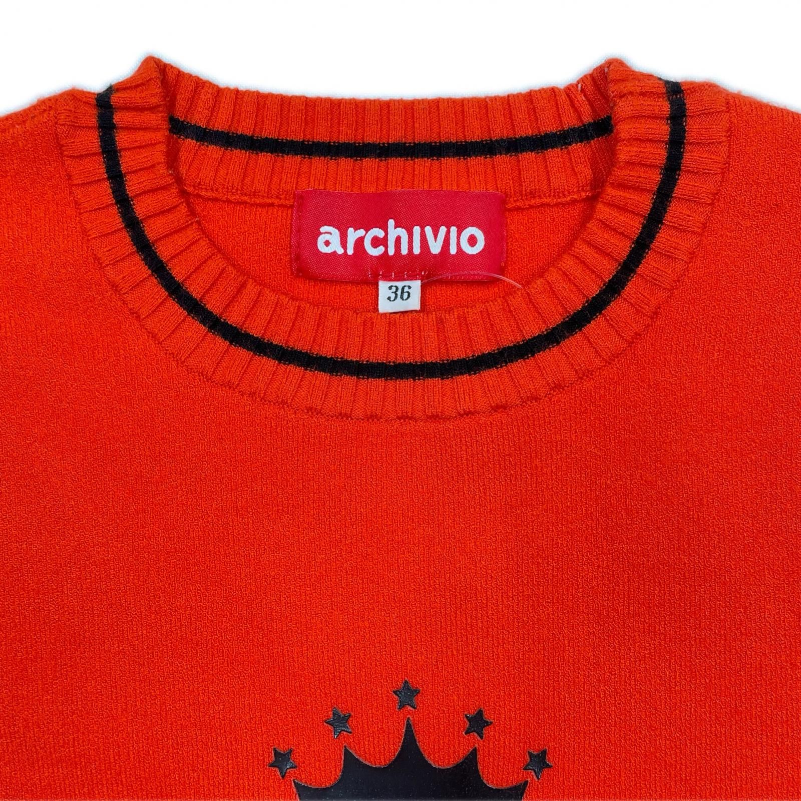 中古 レディース アルチビオ archivio セーター 36(S) 朱赤 レッド