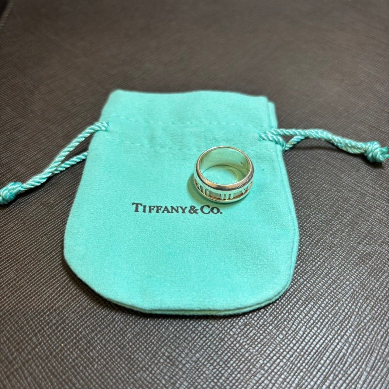 ☆ TIFFANY&Co. ティファニー T ワイド リング 指輪 シルバー925 保存