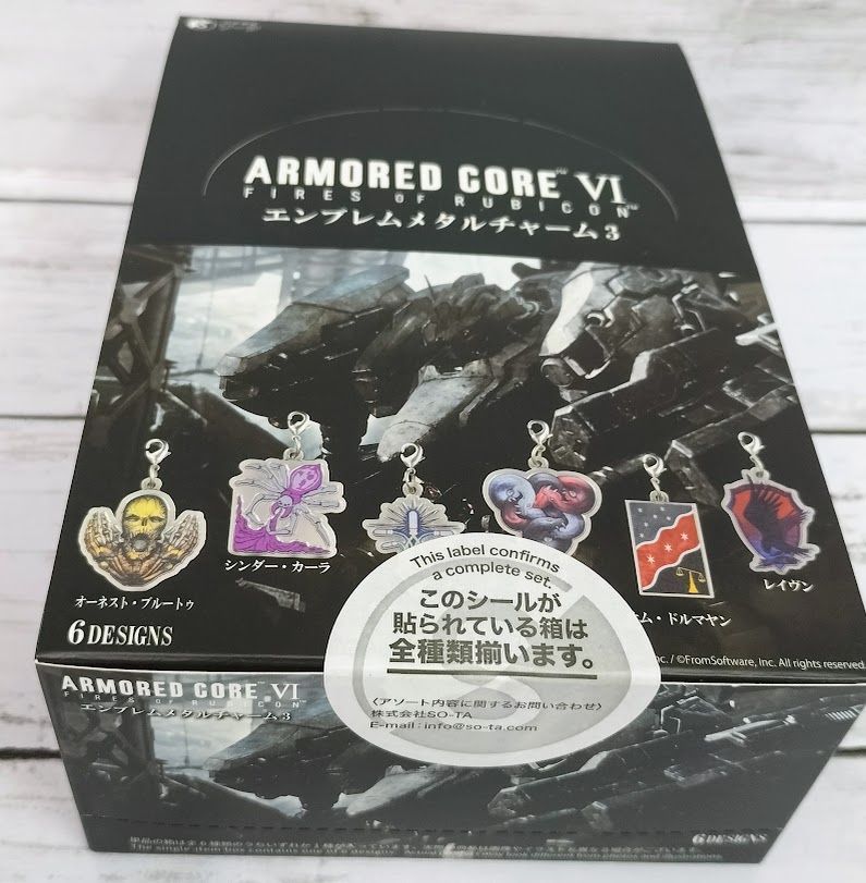 SO-TA Armored Core VI Emblem Metal Charm 3 6 Types Complete Box