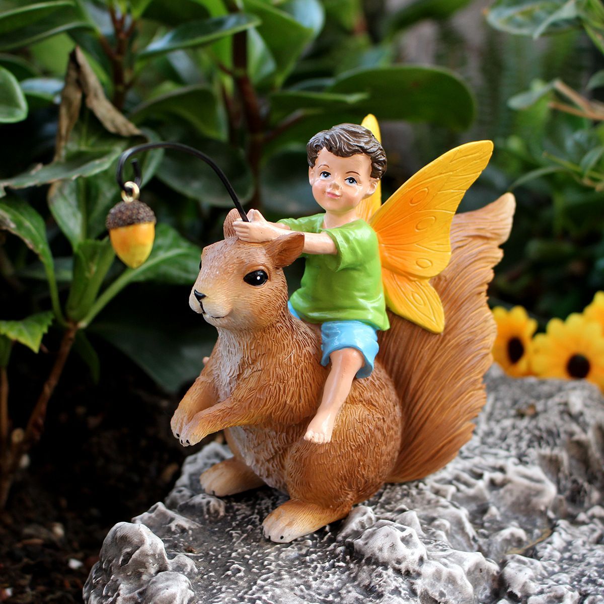 新品未使用 屋外リアルフェアリーリスフィギュア レジン製花壇・庭園