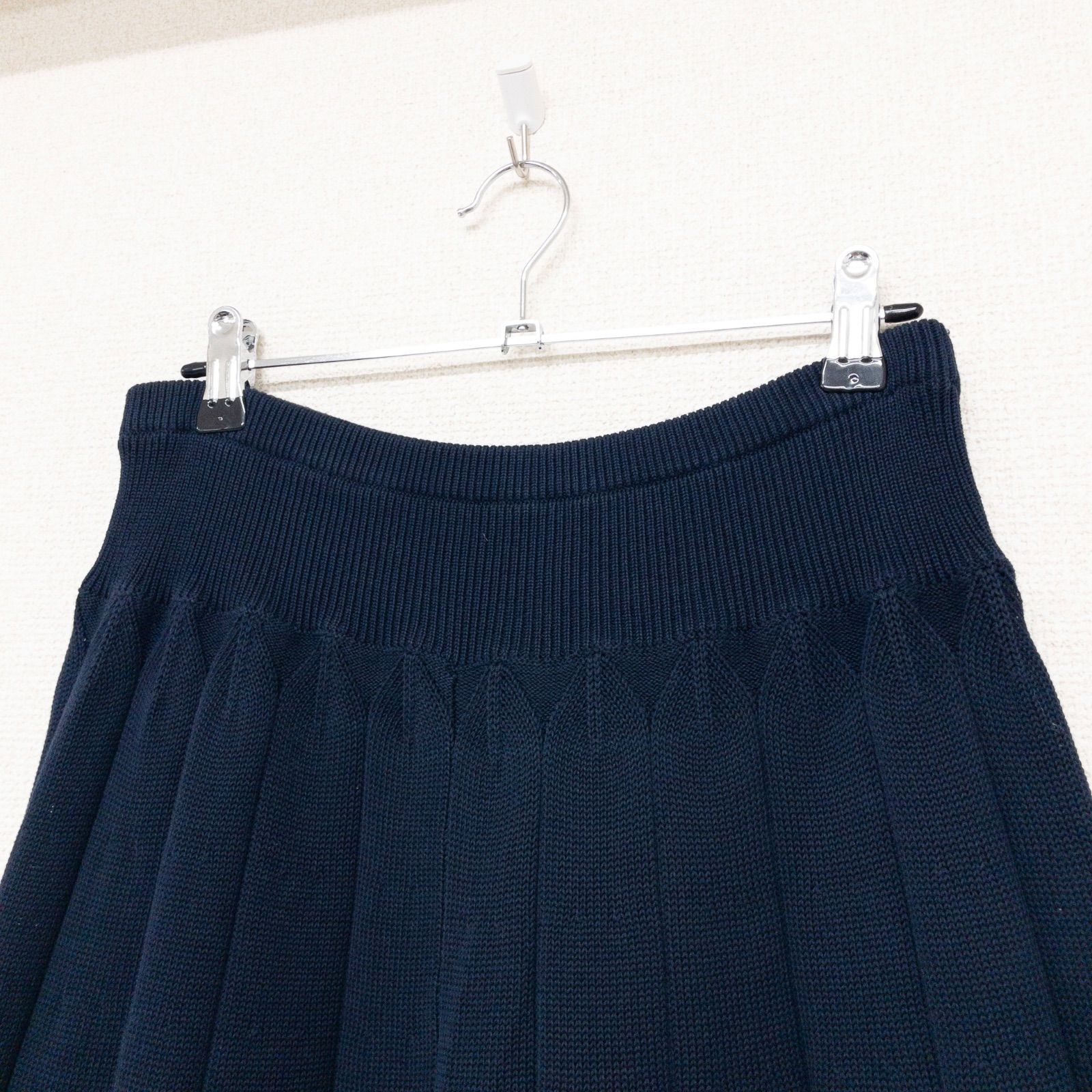 Cruciani クルチアーニ スカート ニット プリーツ ロング ネイビー