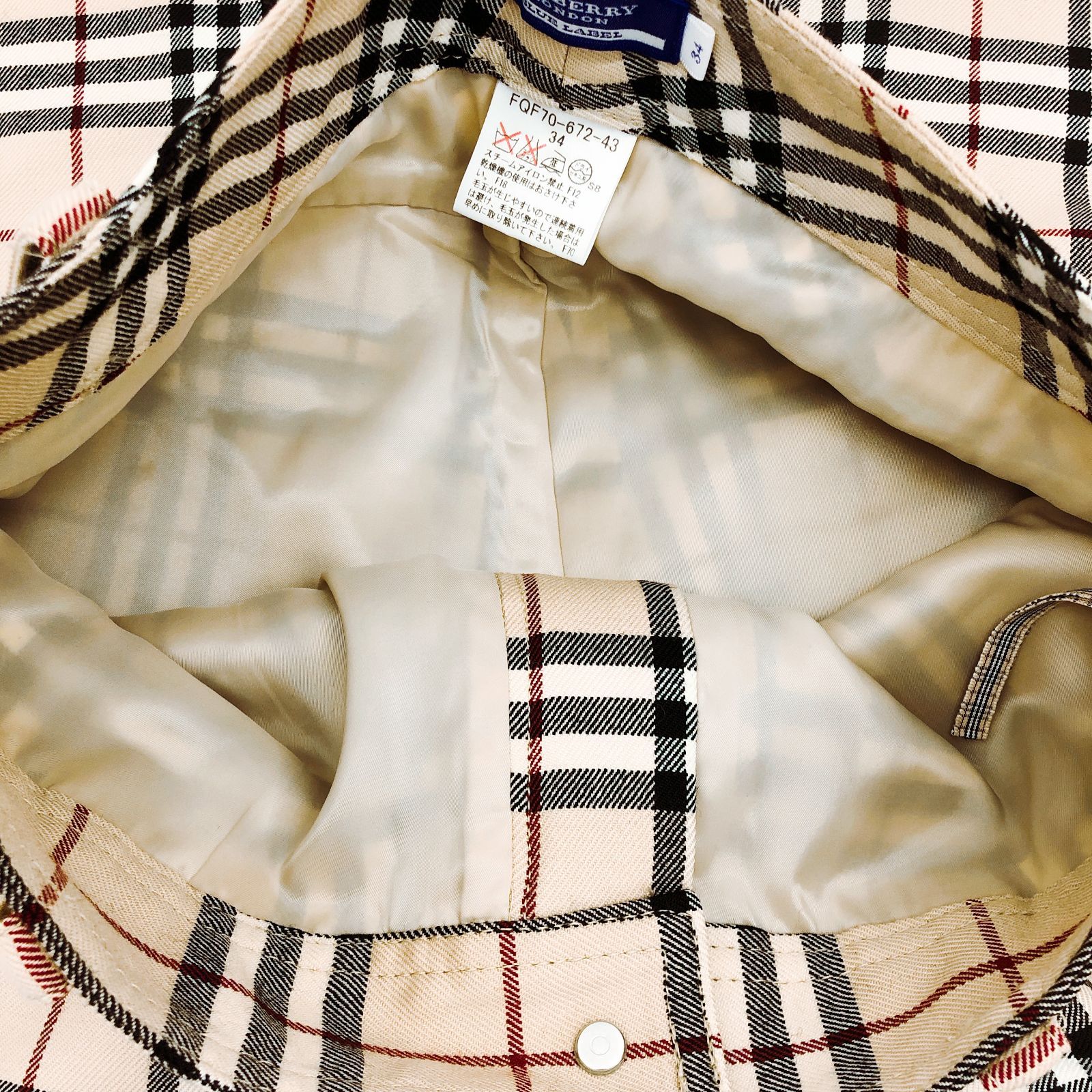 BURBERRY BLUE LABEL バーバリーブルーレーベル ノバチェック柄ボトム