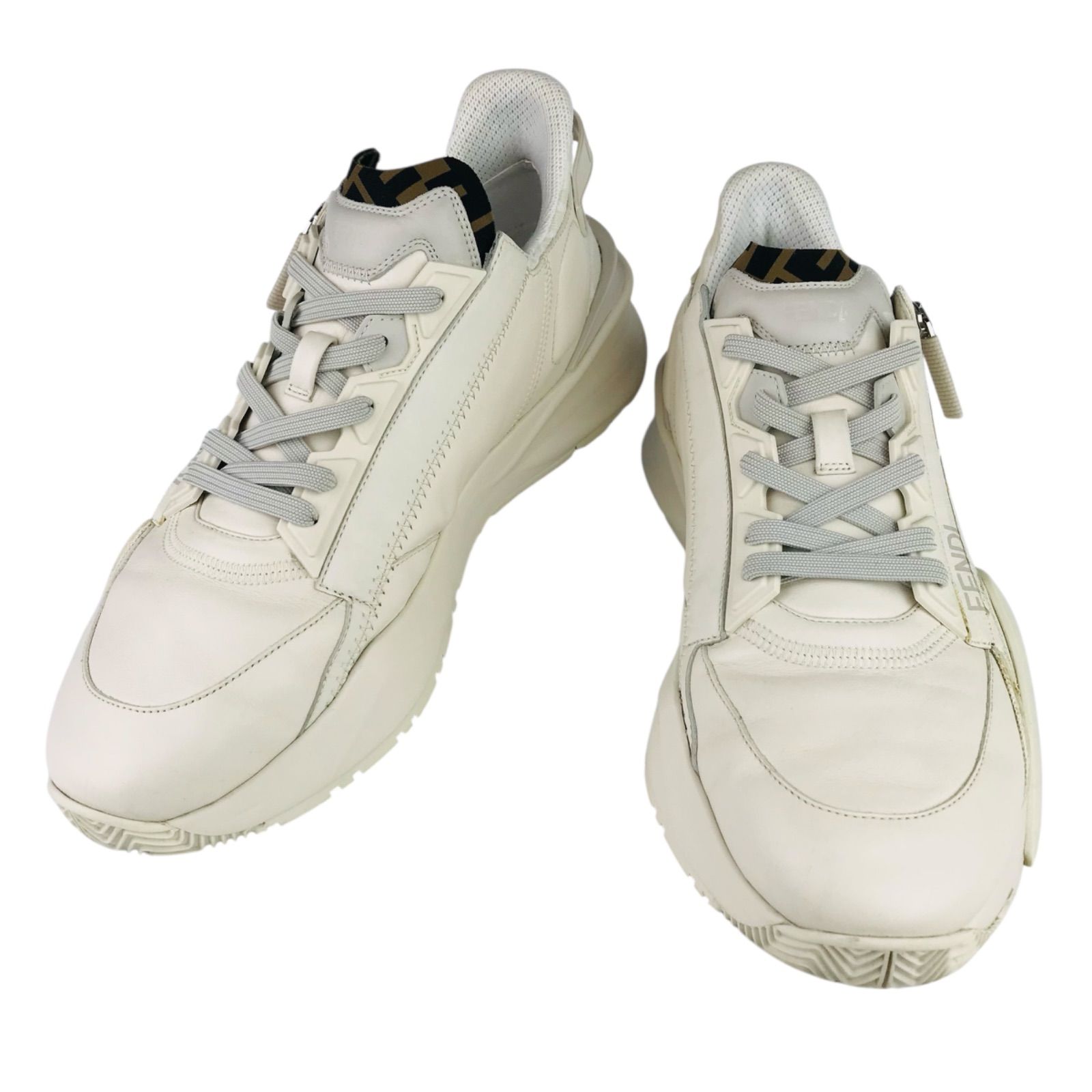 美品☆FENDI・フェンディ【FLOW・フロー】メンズ レザー切替し