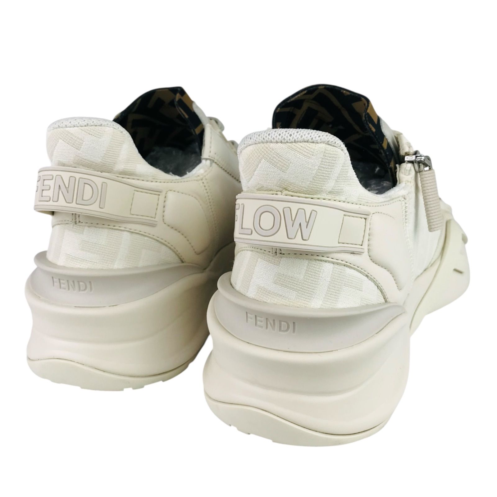 美品☆FENDI・フェンディ【FLOW・フロー】メンズ レザー切替し 
