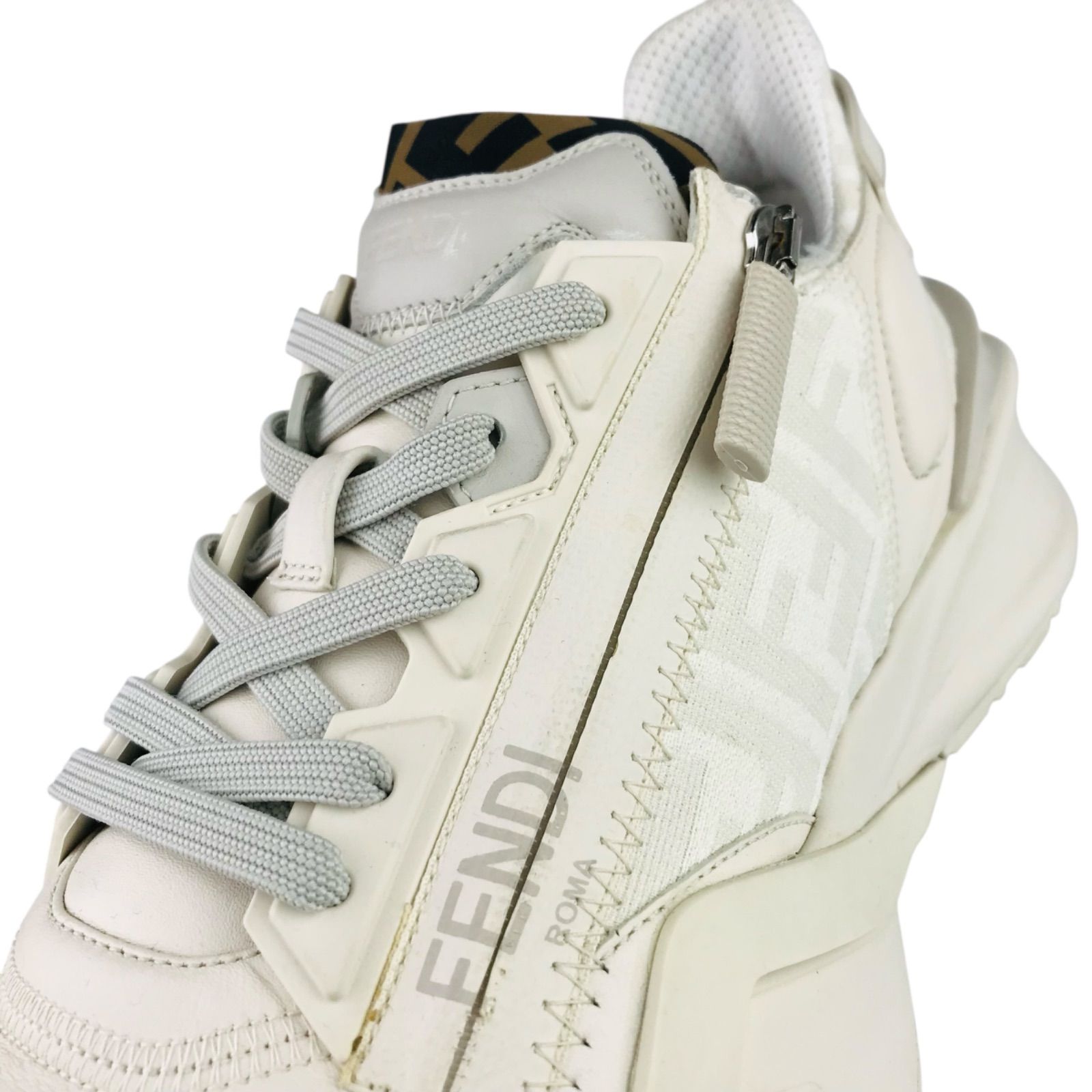 美品☆FENDI・フェンディ【FLOW・フロー】メンズ レザー切替し