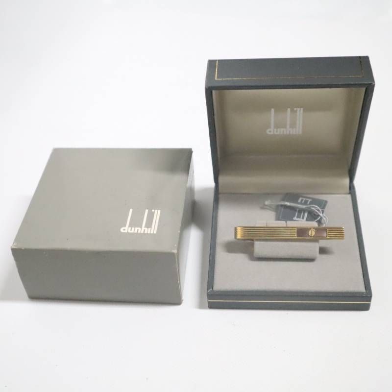 dunhill ダンヒル ネクタイピン タイバー ゴールド×ブラック