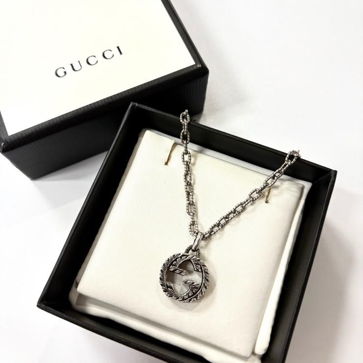 グッチ GUCCI インターロッキングG ネックレス Ag925 Gロゴ モチーフ
