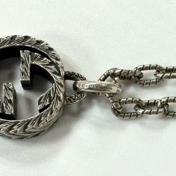 グッチ GUCCI インターロッキングG ネックレス Ag925 Gロゴ モチーフ