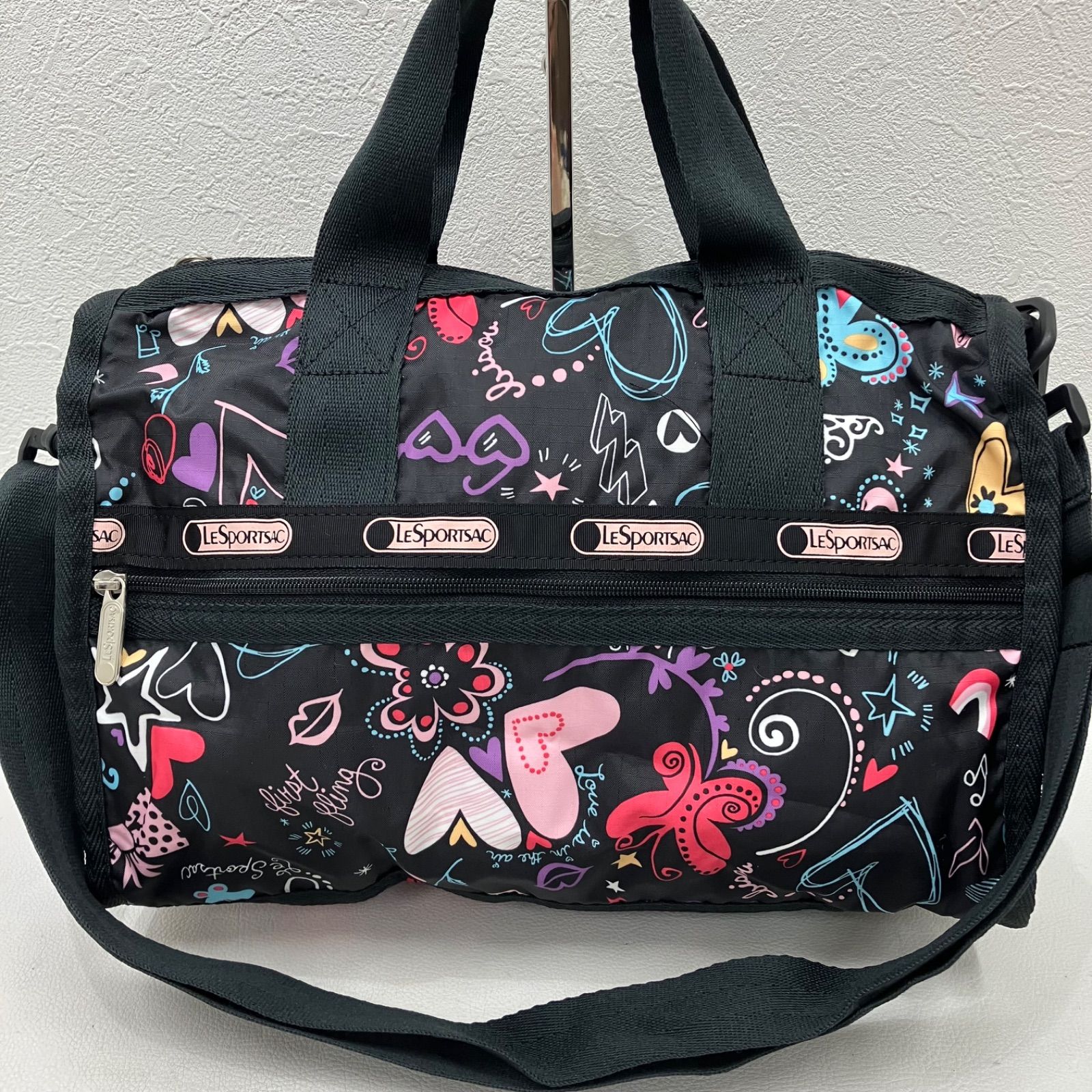 8542 LeSportsac レスポートサック ミニボストンバッグ 2way 蝶々 