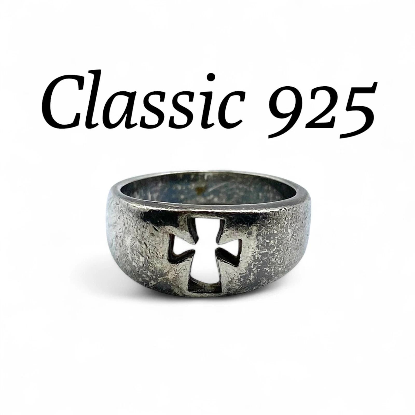 伝統の意匠】クロス Silver 925 刻印 Design Ring シルバー 