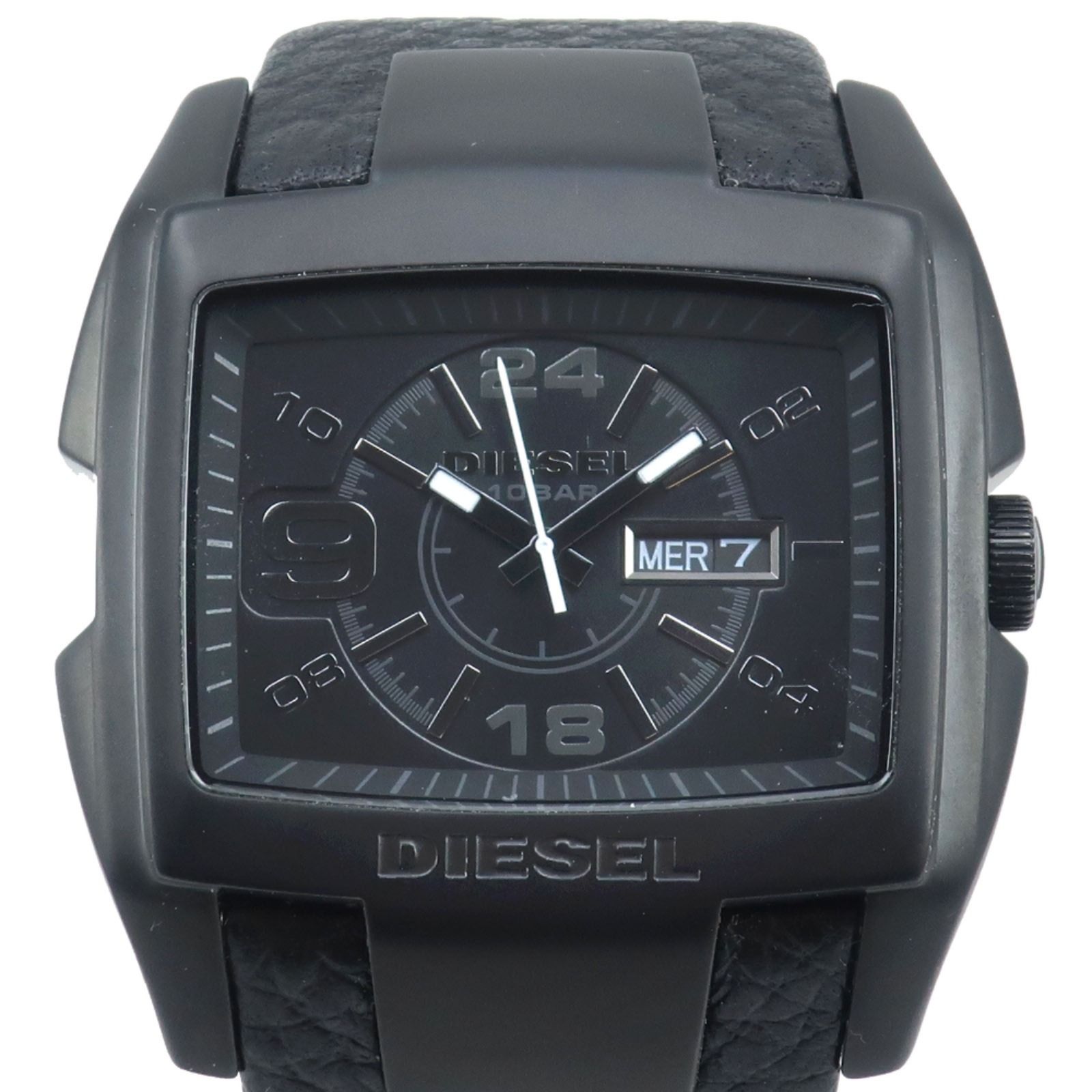 DIESEL】ディーゼル DZ-1430 ステンレススチール ブラック クオーツ 