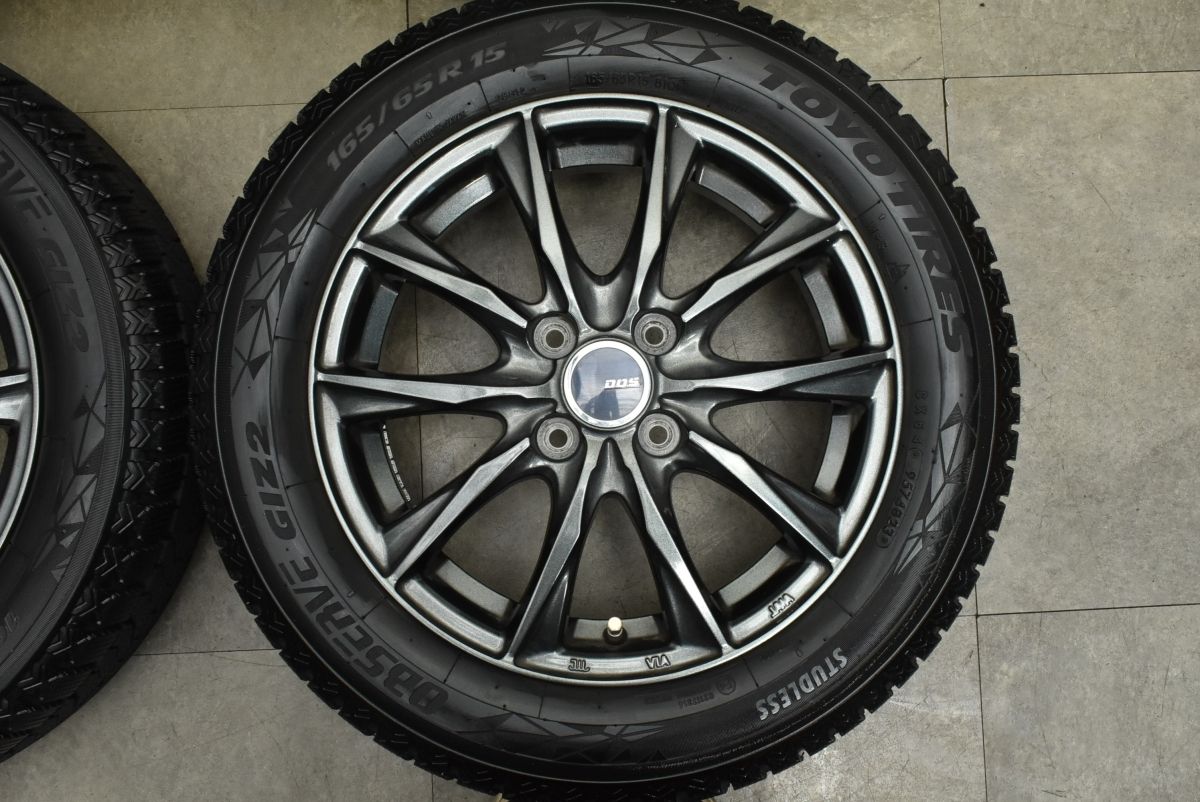 美品】DOS 15in 4.5J +45 PCD100 トーヨー オブザーブ GIZ2 165/65R15