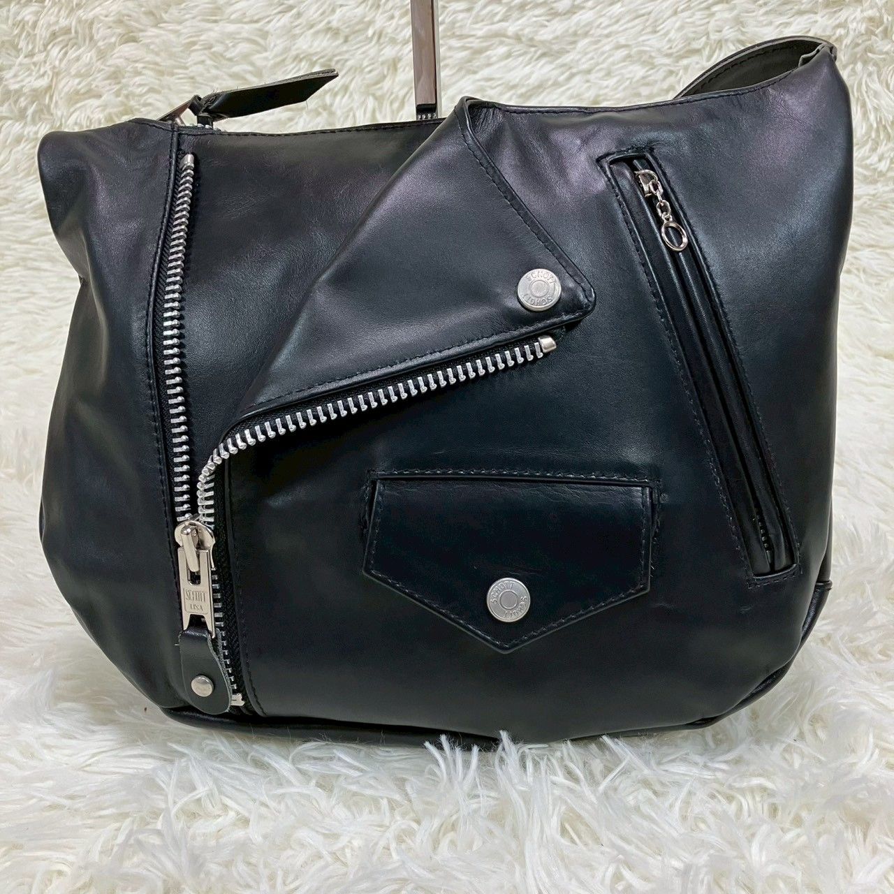 極美品✨ ショット ショルダーバッグ ライダース ワンスター クロス 