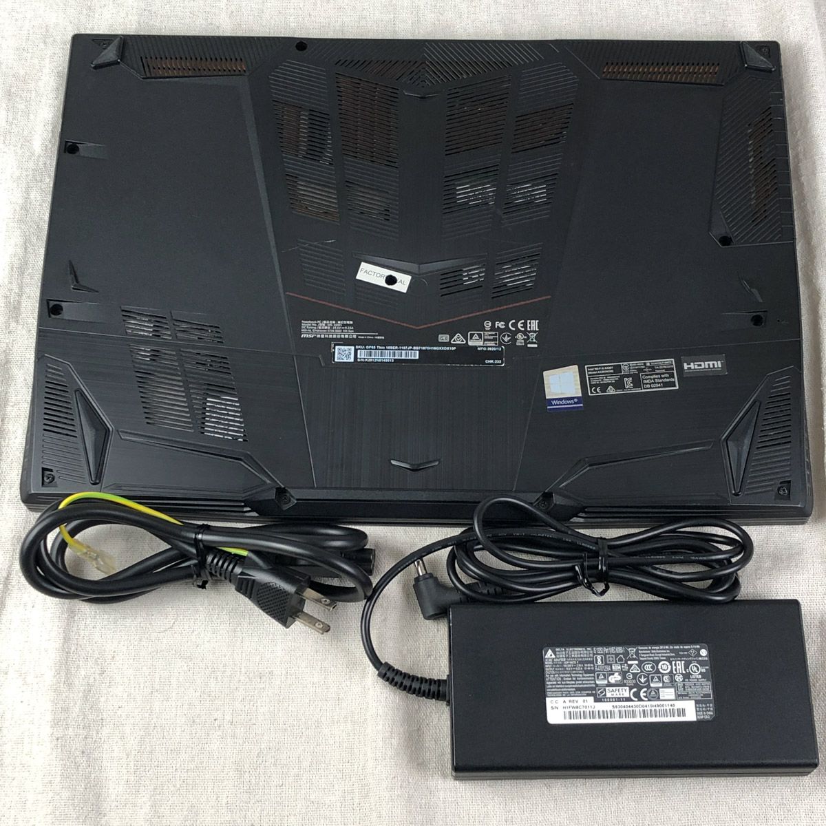 ジャンク】MSI GF65 Thin i7 RTX2060 16GB SSD1TB - メルカリ