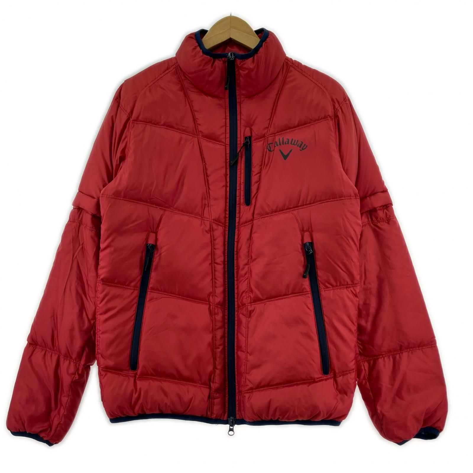 Callaway キャロウェイ 2wayスリーブダウンジャケット sizeM/レッド