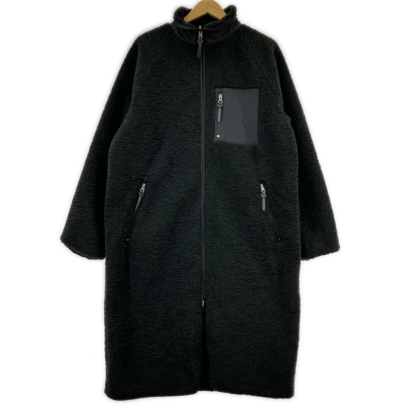 LASUD リバーシブルロングコート　ブラック lasud ラシュッド リバーシブル ロングジャケット size9号/ブラック