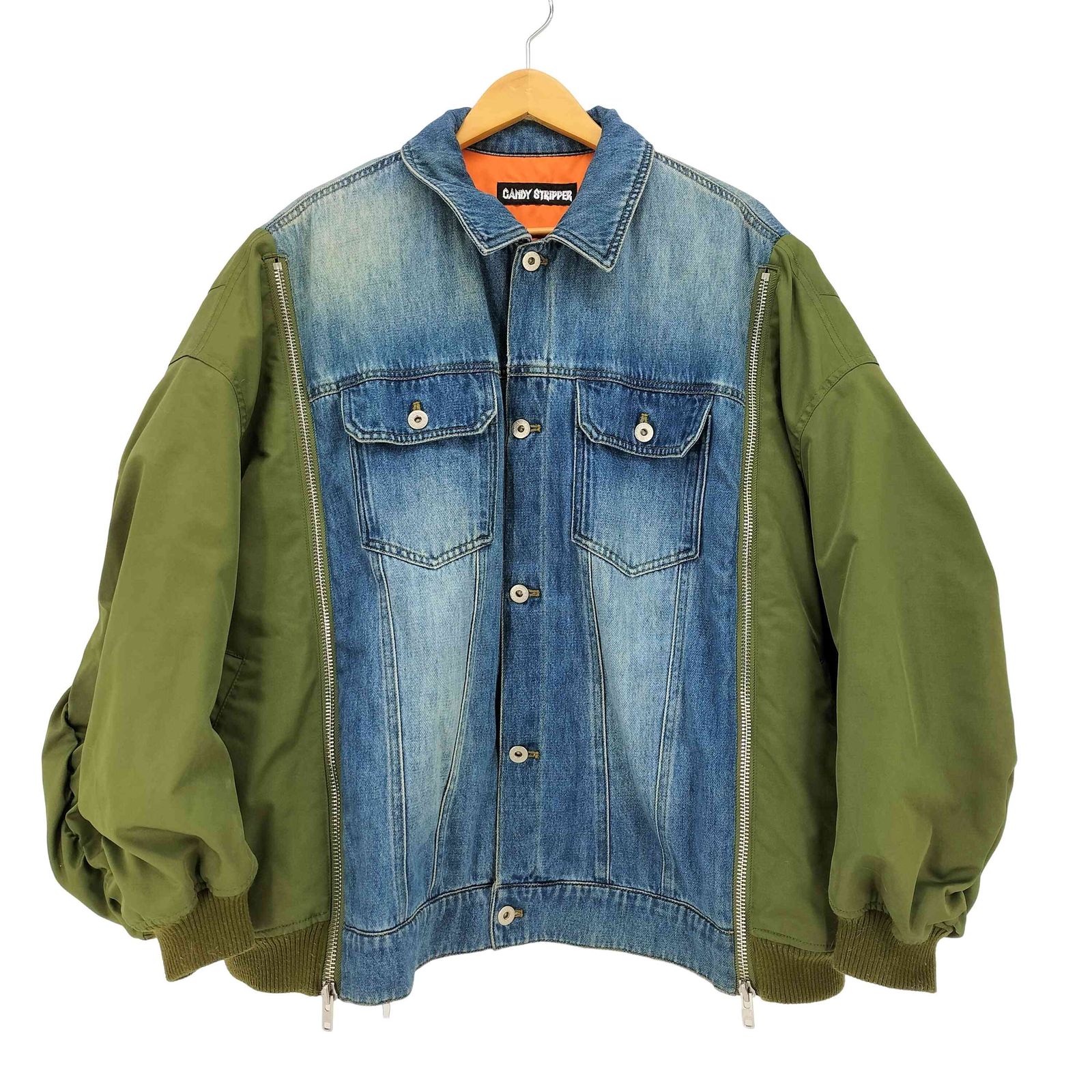 ☆新品☆candy stripper デニムブルゾン キャンディストリッパー Candy Stripper COMBINED DENIM BLOUSON