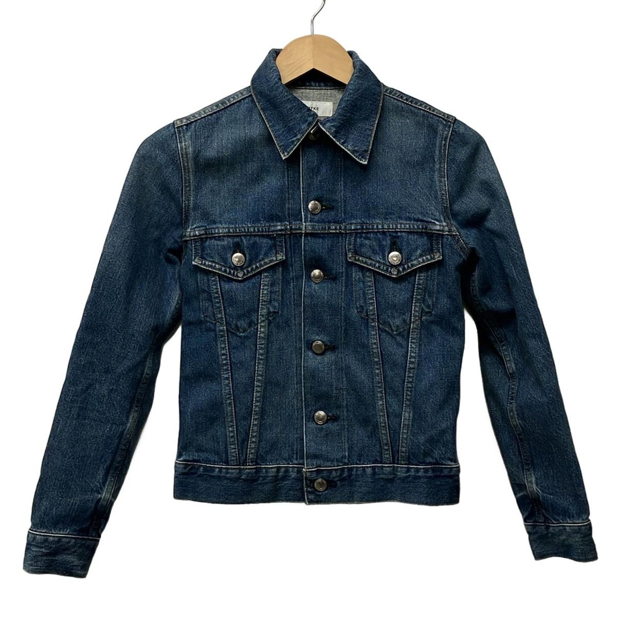 HYKE(ハイク) Gジャン サイズ1 S レディース美品 - ブルー 長袖/春/秋