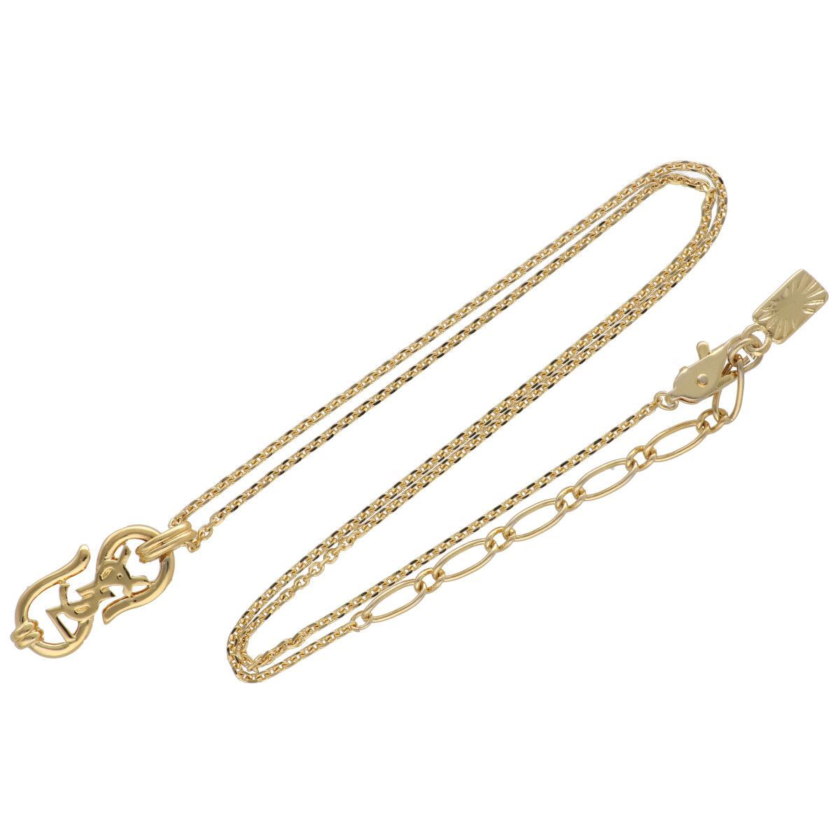 中古】 Saint Laurent サンローラン ネックレス・ペンダント YSLロゴ