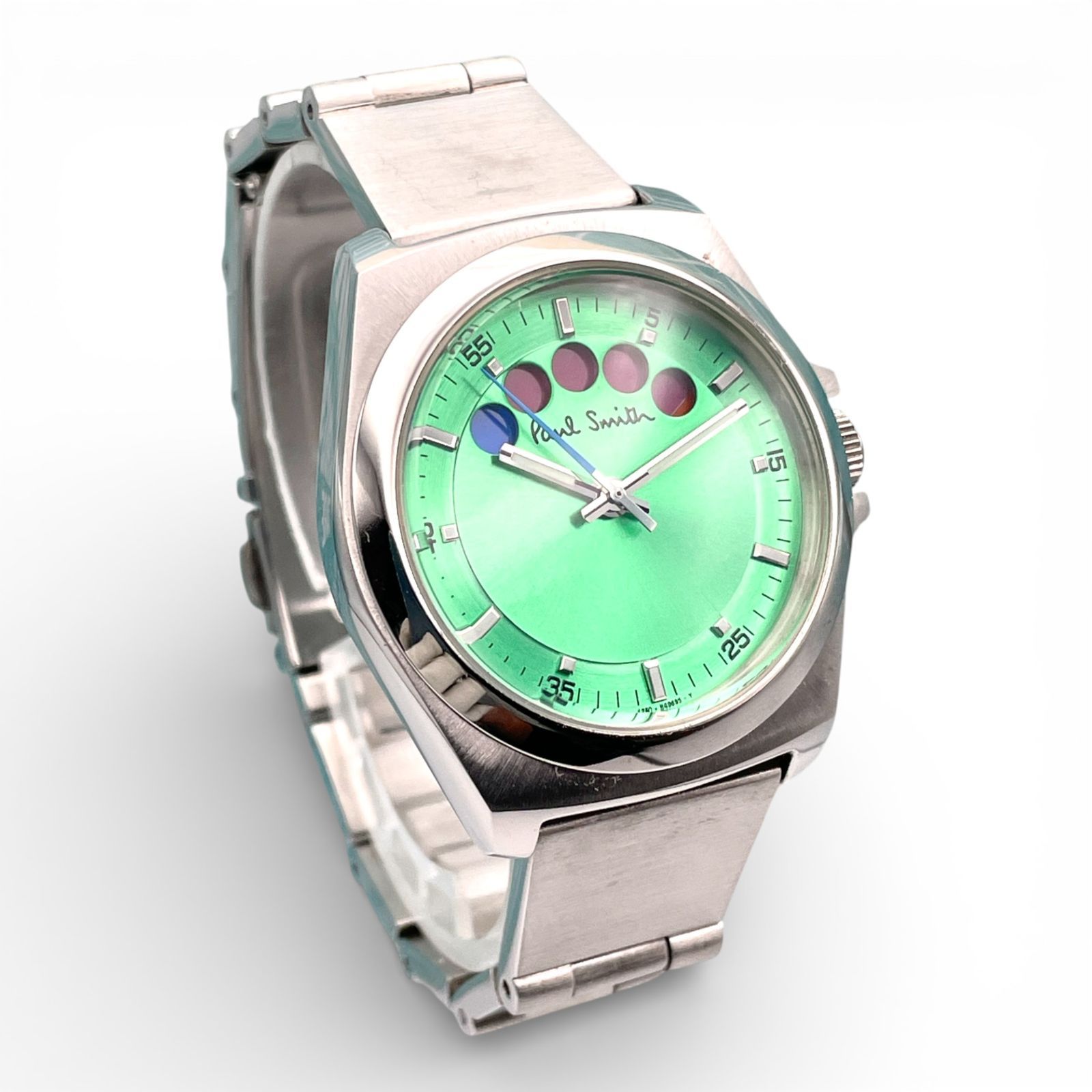 稼働確認済み　美品Paul Smith ソーラー腕時計 グリーン文字盤 美品 □ 稼働 Paul Smith ポールスミス メンズ腕時計 クォーツ