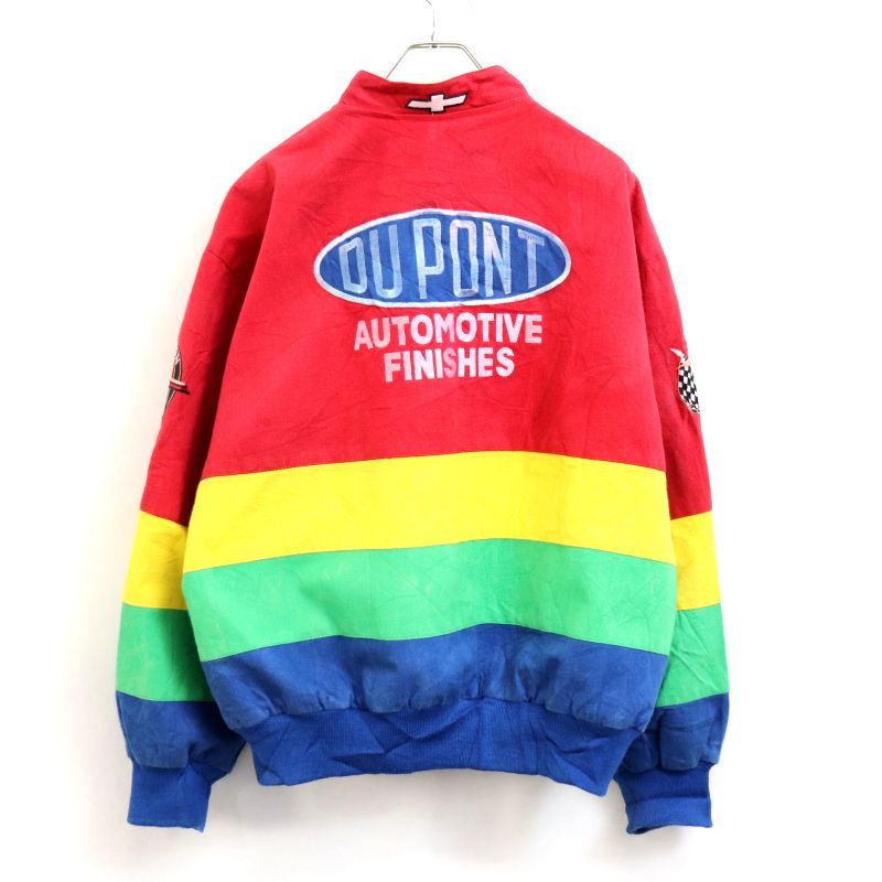 80s vintage コットン レーシングジャケット メンズ 表記Lサイズ